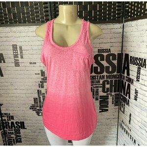 Free Country Free 2B L Pink Ombre Space-Dye Pocket Tank Top